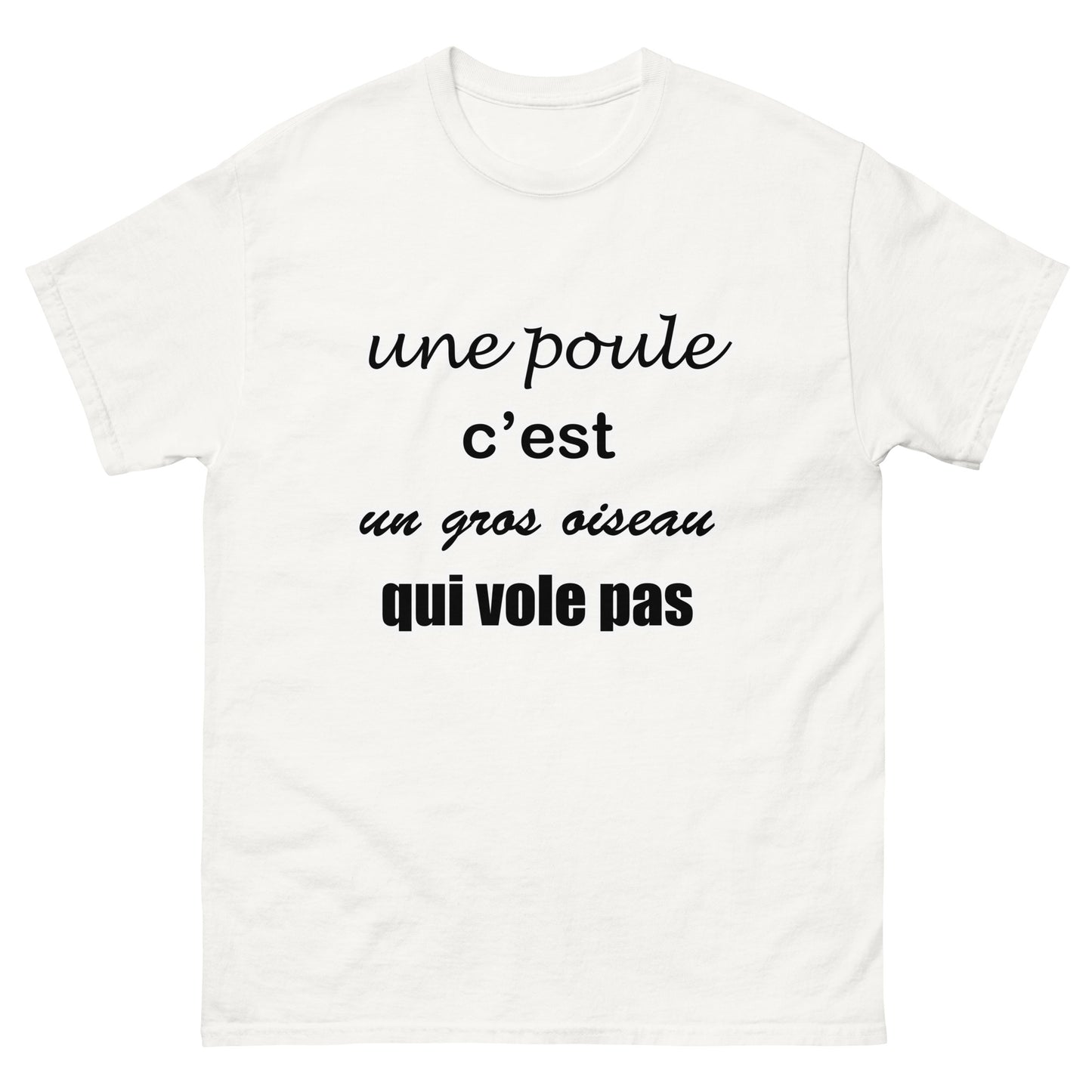 Une poule c'est un gros oiseau